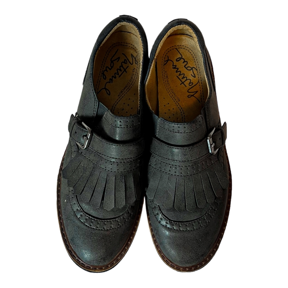 Natural Soul by Naturalizer Eva Kiltie Tassel Loafer Shoes Size 8 Grey